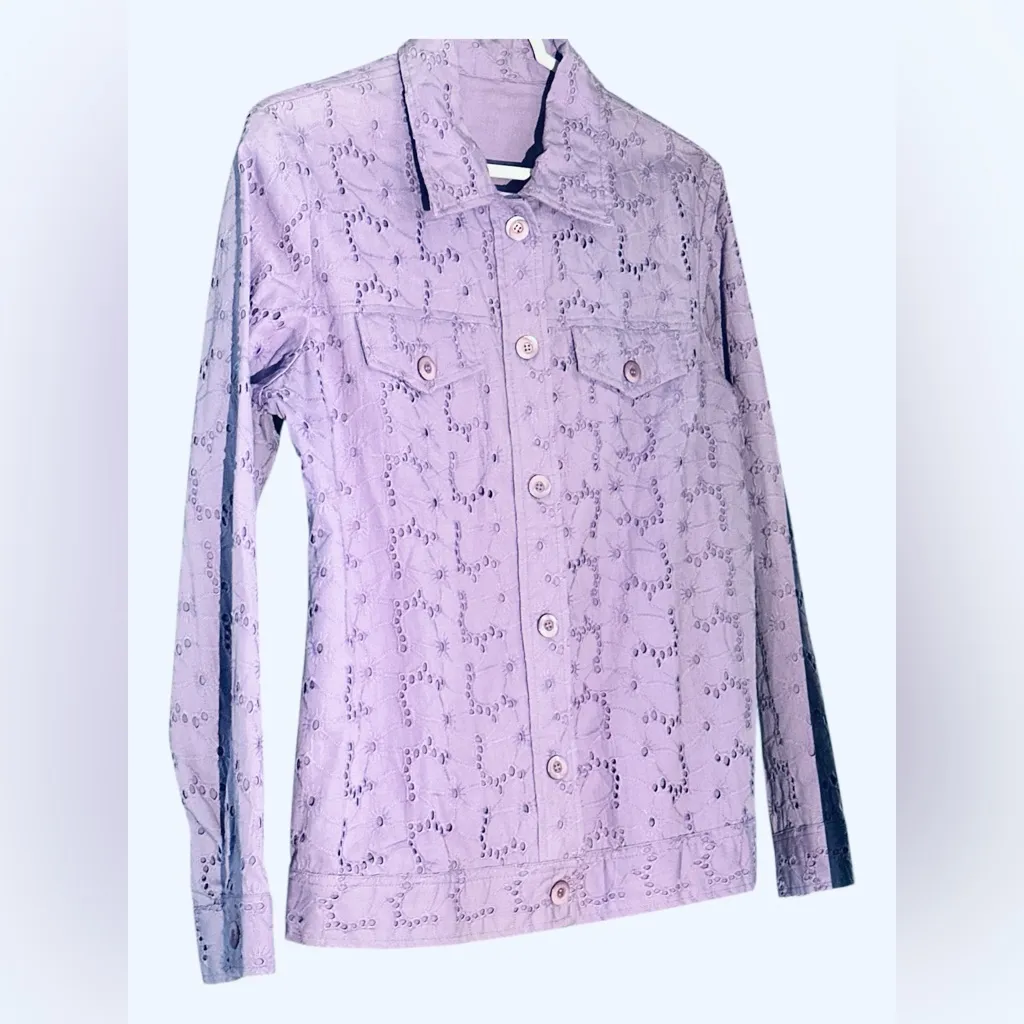 Appleseeds NWOT eyelet jacket Size M Purple Size M - Image 3