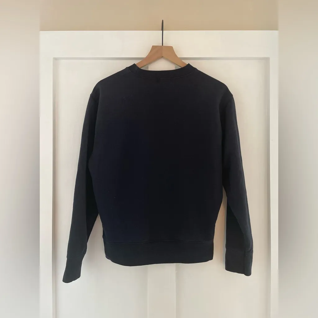 PRETTYLITTLETHING Colorado Graphic Pullover Sweatshirt in Navy Blue Size S - Image 5