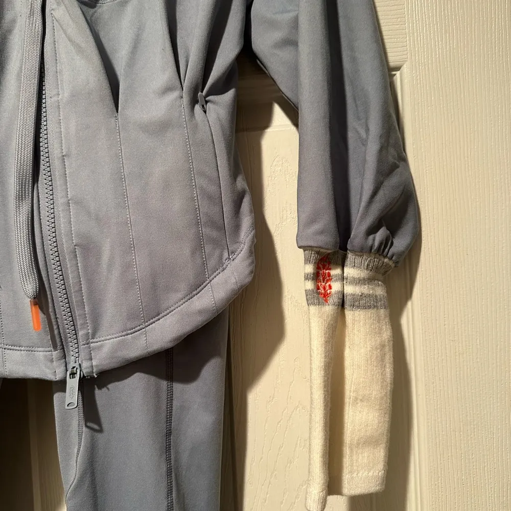 Free People Movement Sock It Me Layer & Leggings Set in Stone Wash Size XS NWOT Gray - Image 7