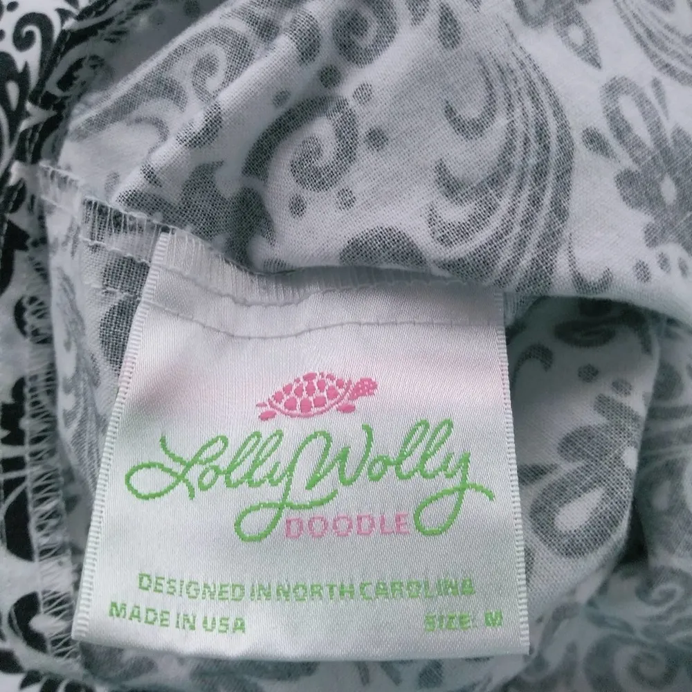 Lolly Wolly Doodle Ladies Damask Black White Tunic Dress Size M Size M - Image 8