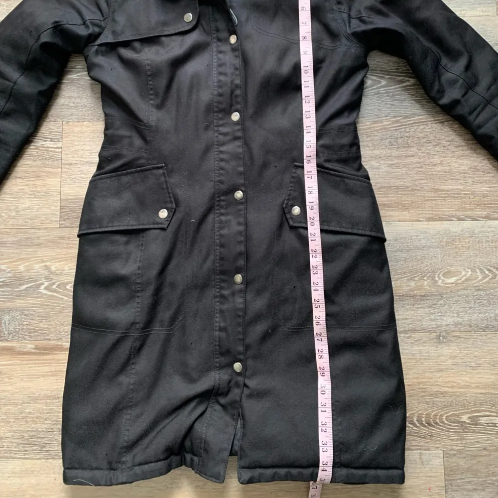 Spiewak Black Long Hooded Winter Coat M Size M - Image 5