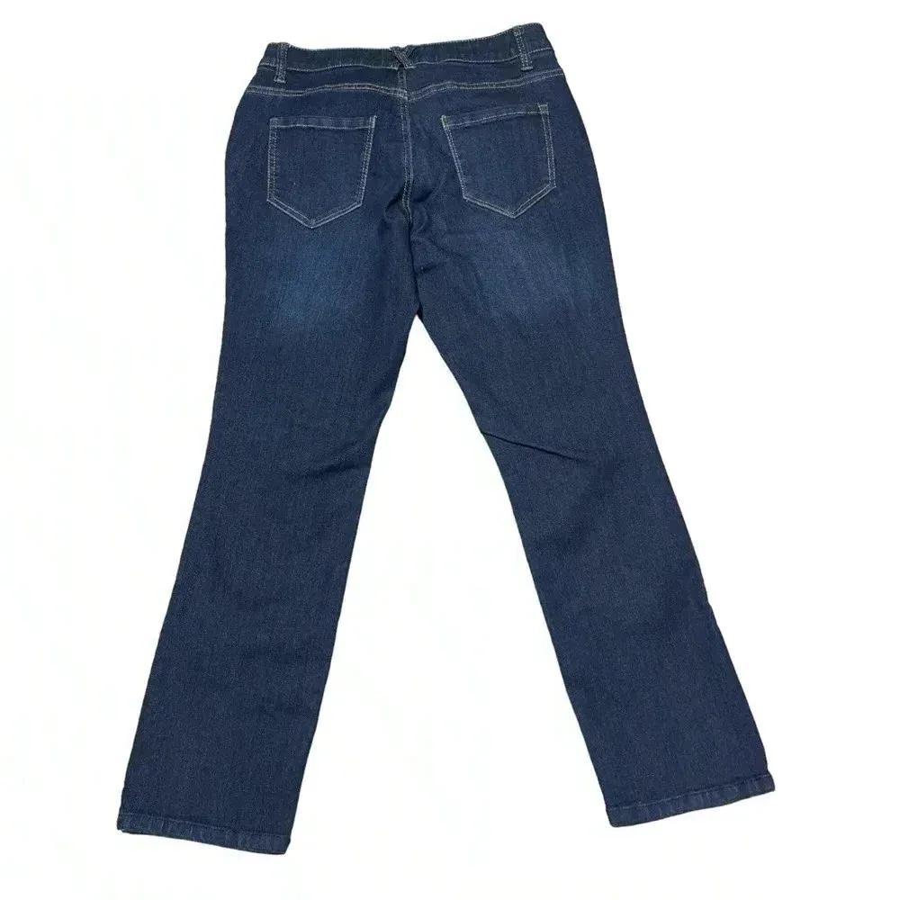 Christopher‎ & Banks Signature Slimming Petite Jeans Dark Wash Mid Rise - Image 3