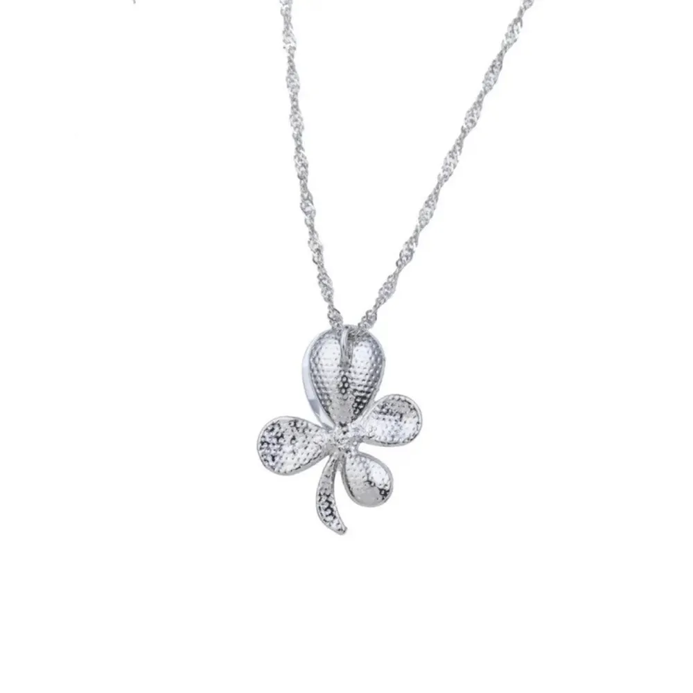 Silver Tone 4 Leaf Clover Purple Necklace - Image 6
