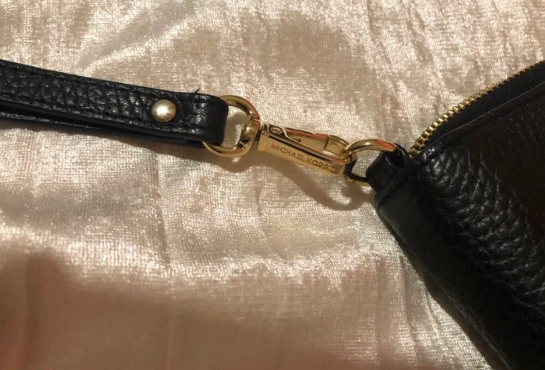 Black Leather Wristlet Wallet - Image 5