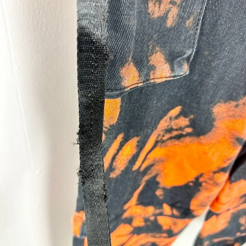 Jaded London Tie Dye Cargo Jogger Pants Orange Black Size 4 High Rise Halloween - Image 11