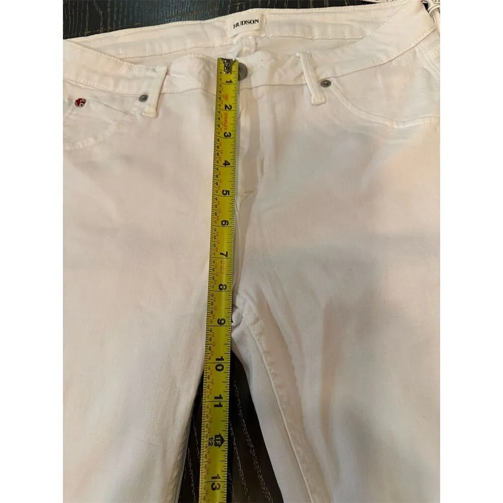 Hudson Women's Bacara Crop Jeans Size 29 White Cropped Denim Pants - Image 5
