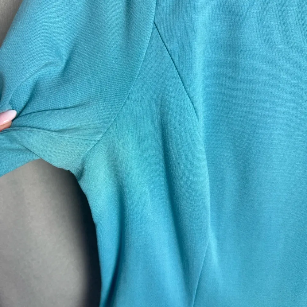 Boden Turquoise Irene Ponte Fit Flare A Line Dress Scoop neck Career US Size 14L Blue - Image 8