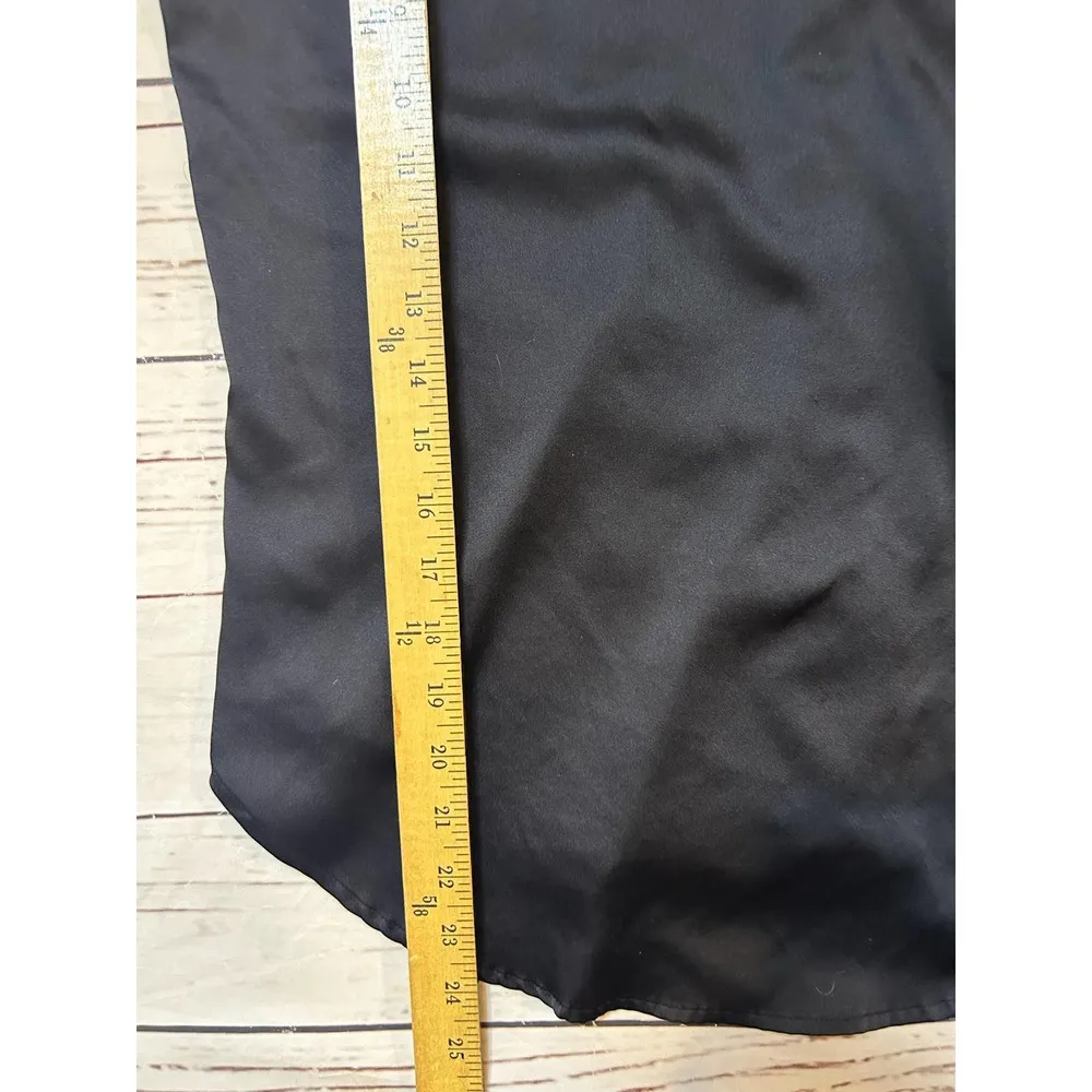 Victoria Secret Black Pajama Shirt Size Small Pink Stripe Button Up Loungewear - Image 7