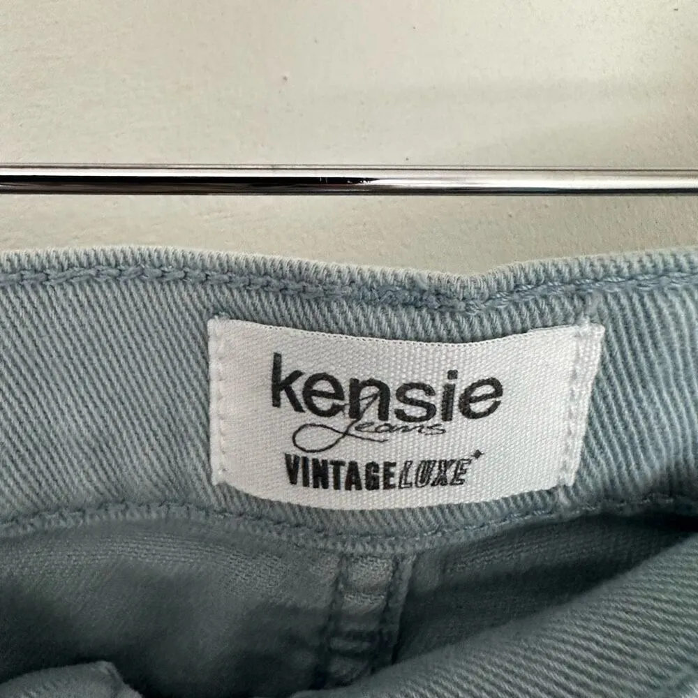 Kensie Women’s 8/29 Blue Raw Hem Straight Jeans - Image 2