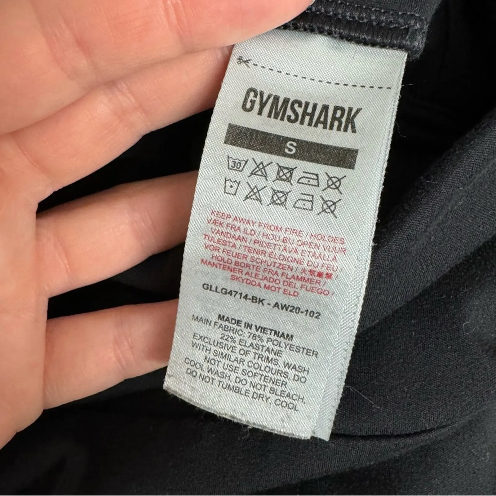 Gymshark Black High Waisted Ankle Length Leggings Yoga Pants Womens S - Image 7