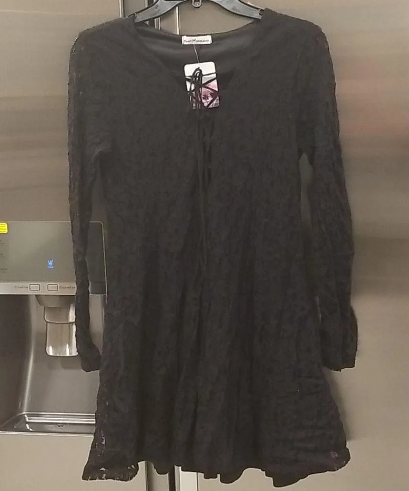 💕DAINTY HOOLIGAN💕 LBD Lace Long Sleeve Dress - Image 5