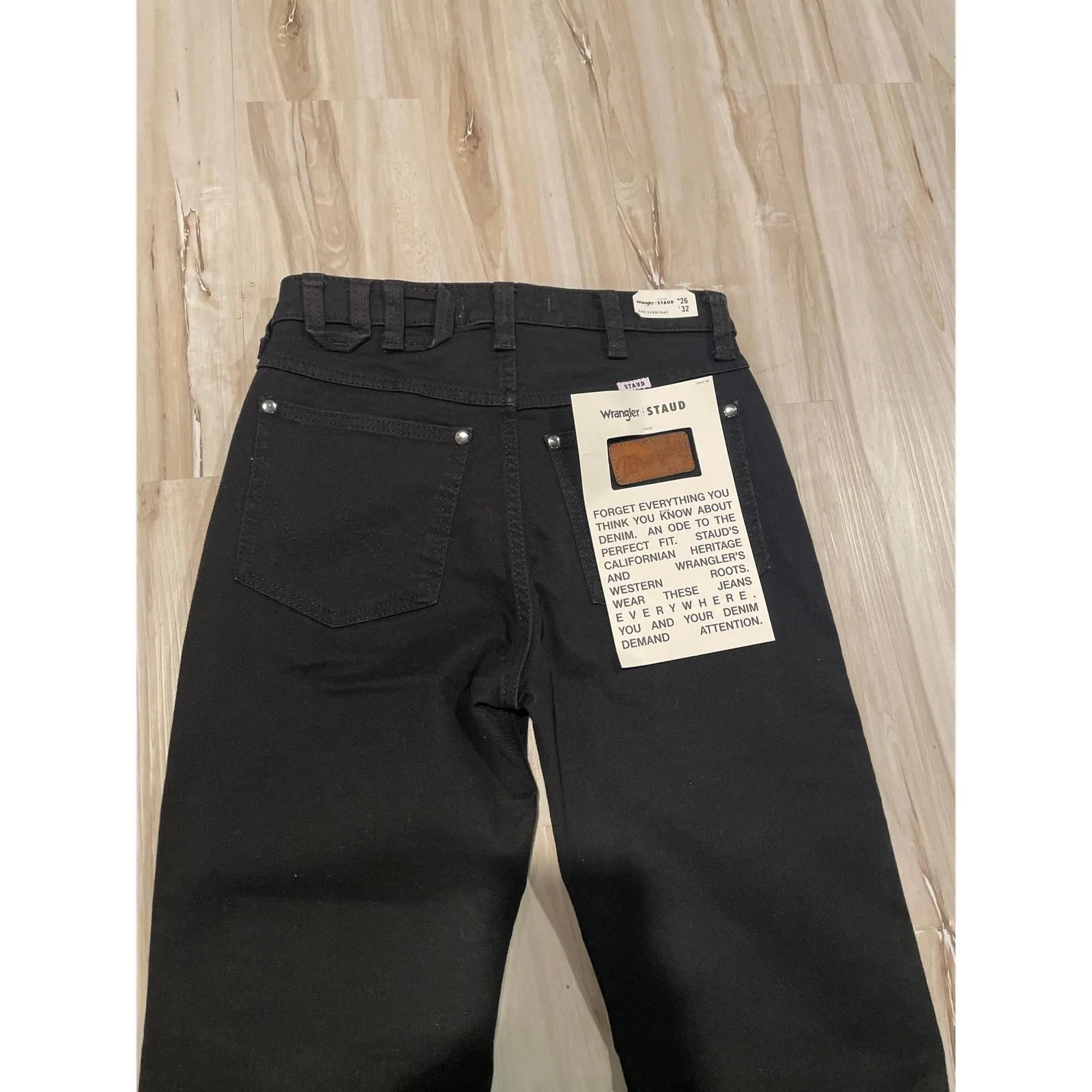 Wrangler + Staud denim collab The Everyday Jean size 26 NWT Black - Image 7