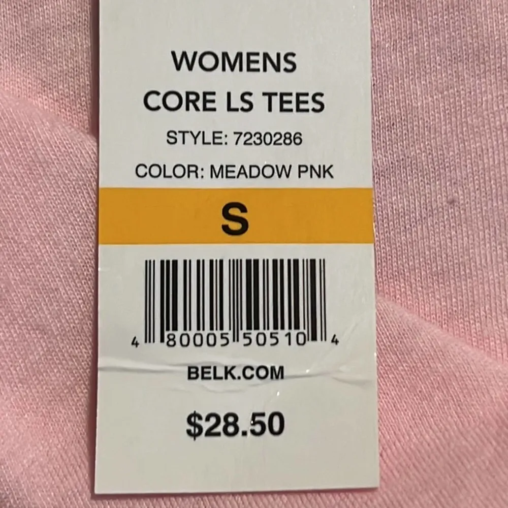 ZELOS womens size small pink long sleeve v-neck t-shirt casual wear new - Image 5