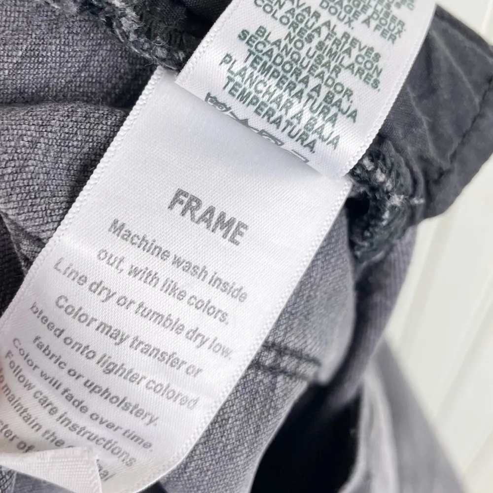 Frame Denim Le High Skinny Jeans Faded Grey Charcoal Wash Women's Size 27 - Image 9