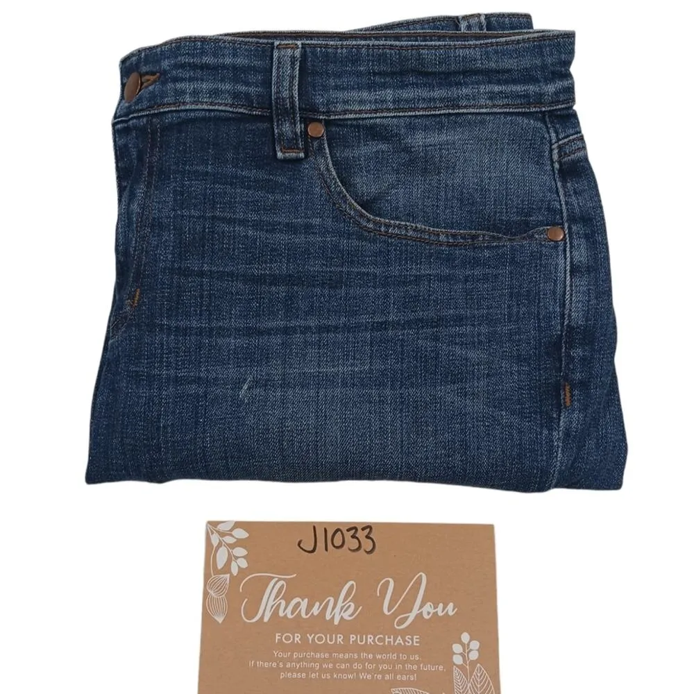 J1033 GUC $178 Eileen Fisher 98% Organic Cotton Jeans sz 12 - Image 8