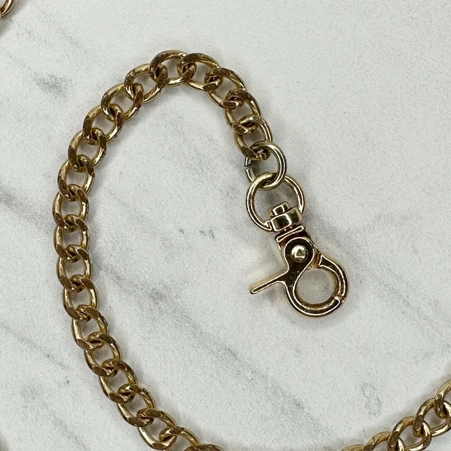Gold Tone Curb Chain Purse Strap 48" Crossbody Bag Replacement ✨ - Image 11