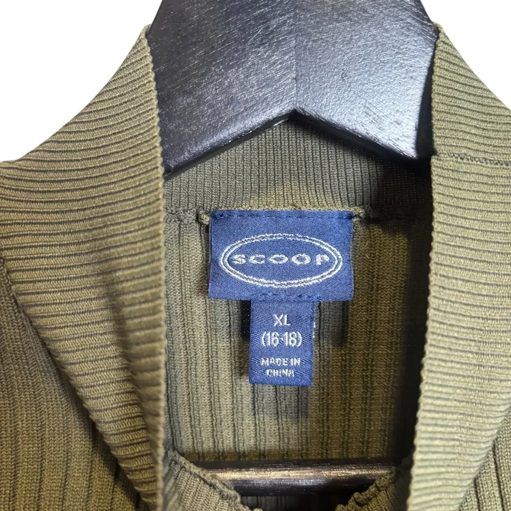 Scoop Hunter Green Mock Neck Turtleneck Short Sleeve Size XL - Image 12