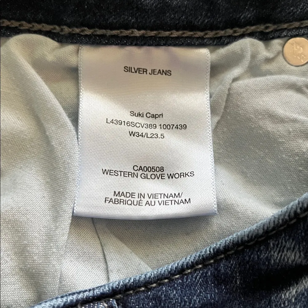 Silver Jeans Suki Capri High Rise Size 34 - Image 10