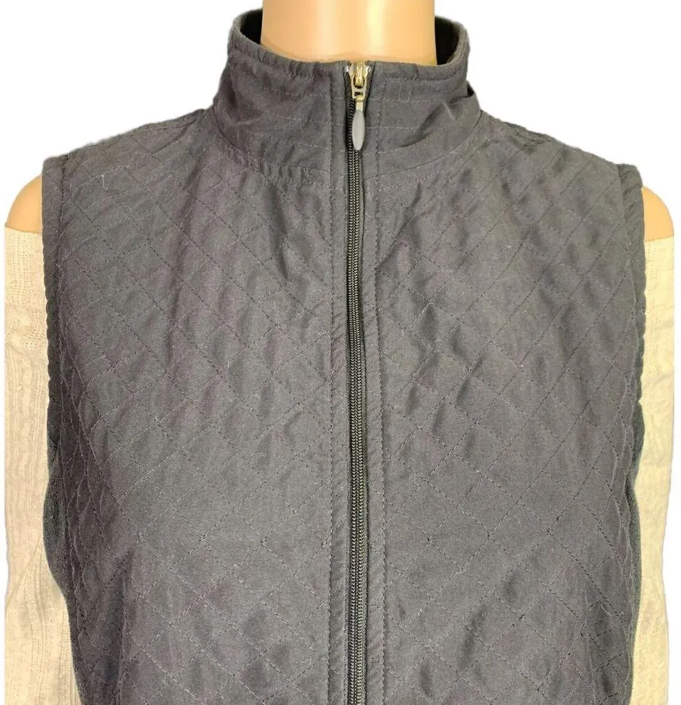 Columbia Womens Vest Quilted Lightweight Outdoor Full Zip Sleeveless Black Med - Image 4