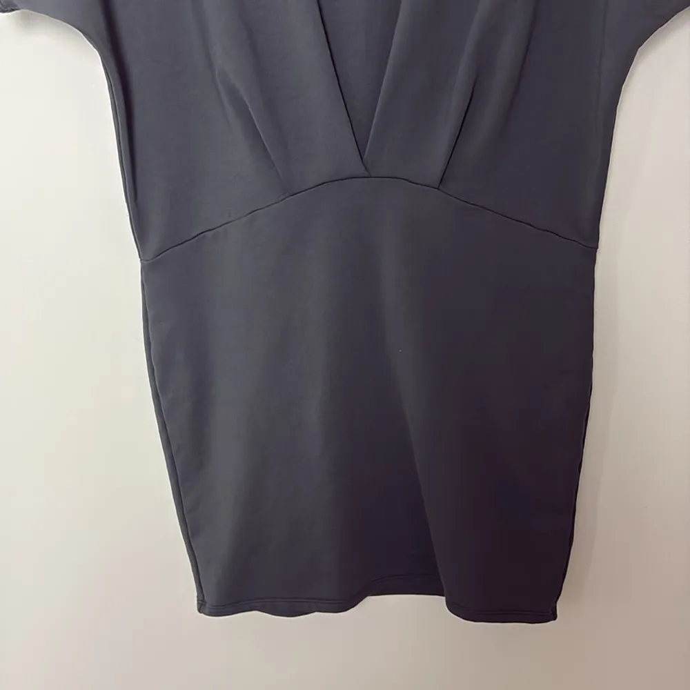 Athleta Pronto Dress Pleated Soft French Terry UPF 50 Short Sleeve Olive Sz S - Image 5