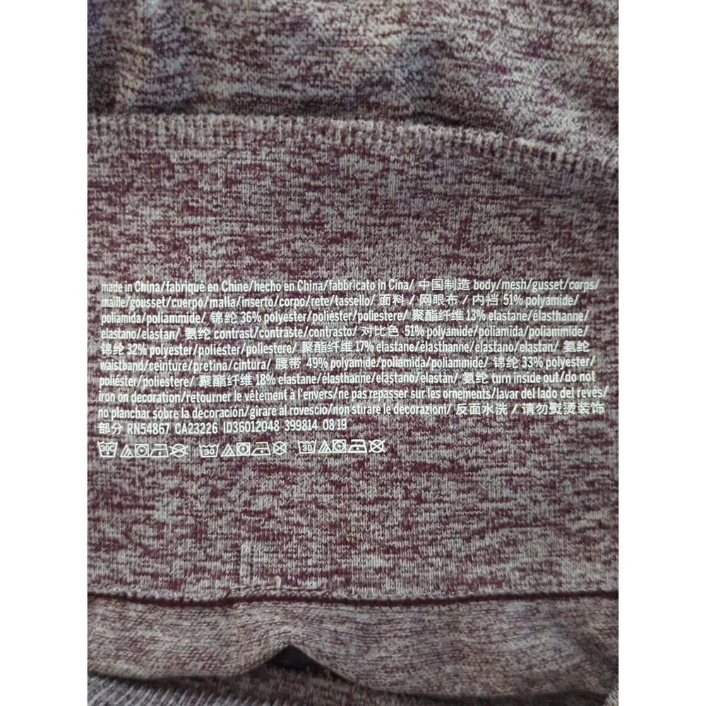 Pink Victoria’s Secret Maroon High Waisted Seamless Leggings Sports Yoga Size S‎ - Image 8