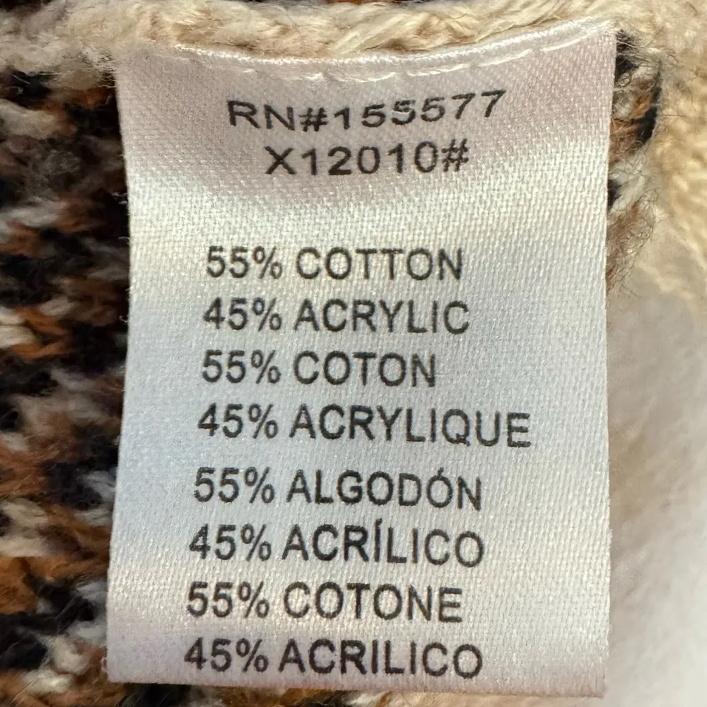 Miracle U.S.A Cream Leopard Print V-Neck Sweater - Image 4