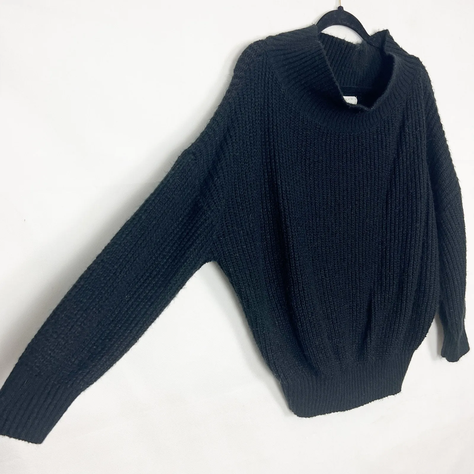 Exlura Pullover Black Chunky Knit Sweater Size S/M - Image 5