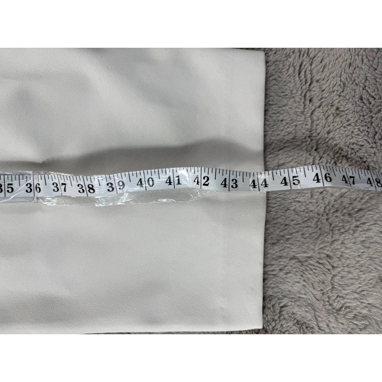 SPANX Wide Leg Tailored Opacity Crepe Trousers Pants White XL Elastic Waist - Image 6