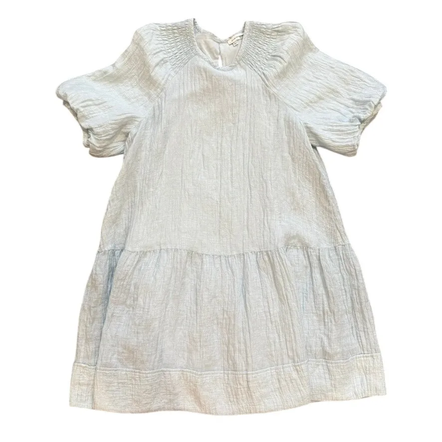 Club Monaco Tiered Cloud Dress in Blue, Size L - Image 4