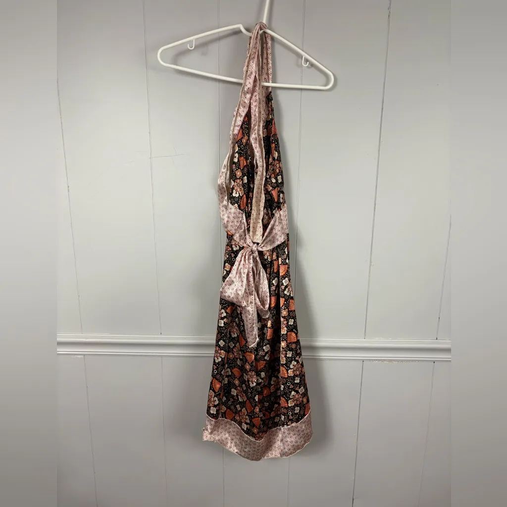 Wet Seal Vintage Y2K Halter Floral Top Dress Cottage Boho Forest Fairy Medium - Image 4