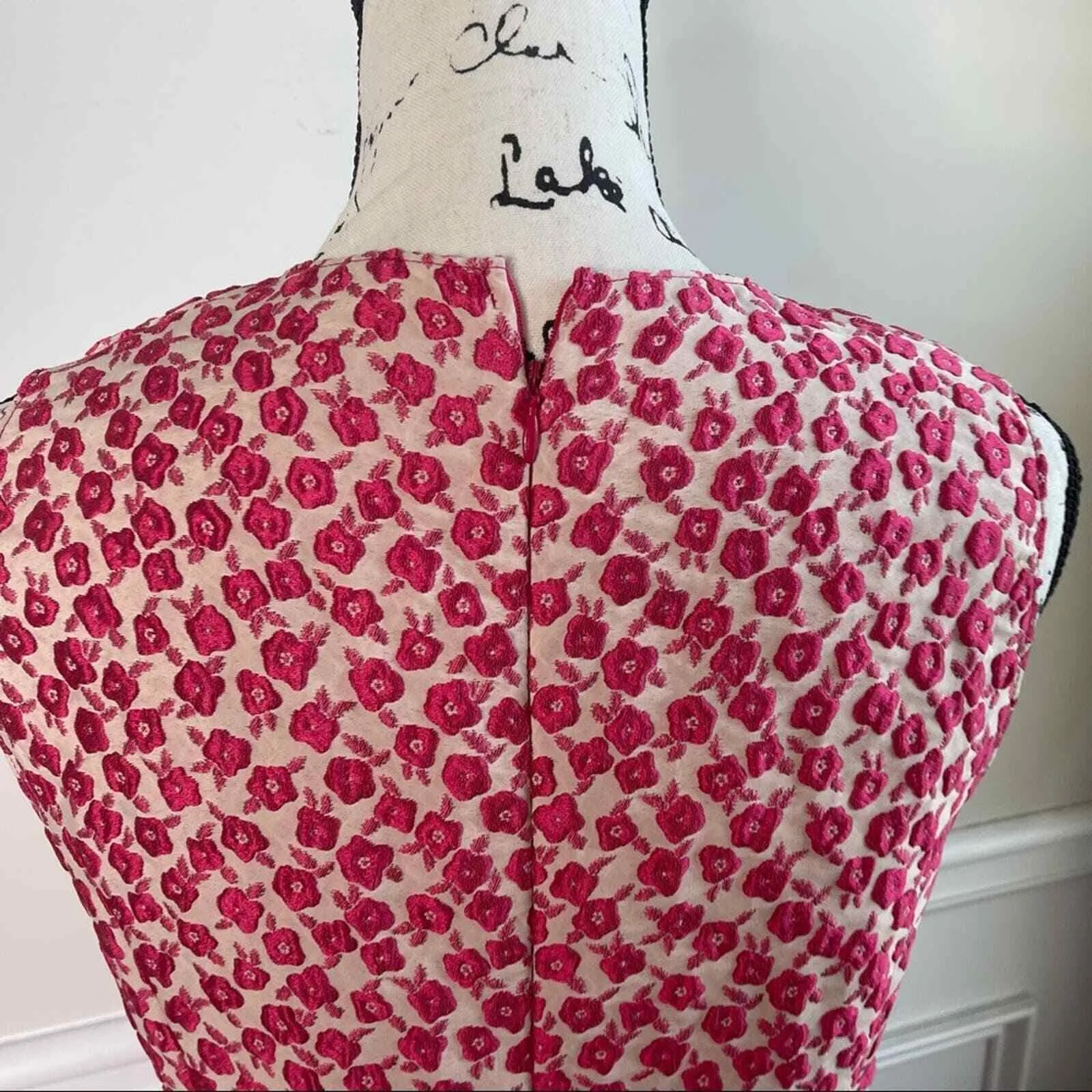 Moschino Cheap Chic floral textured jacquard sheath dress‎ size 10 quiet luxury - Image 7