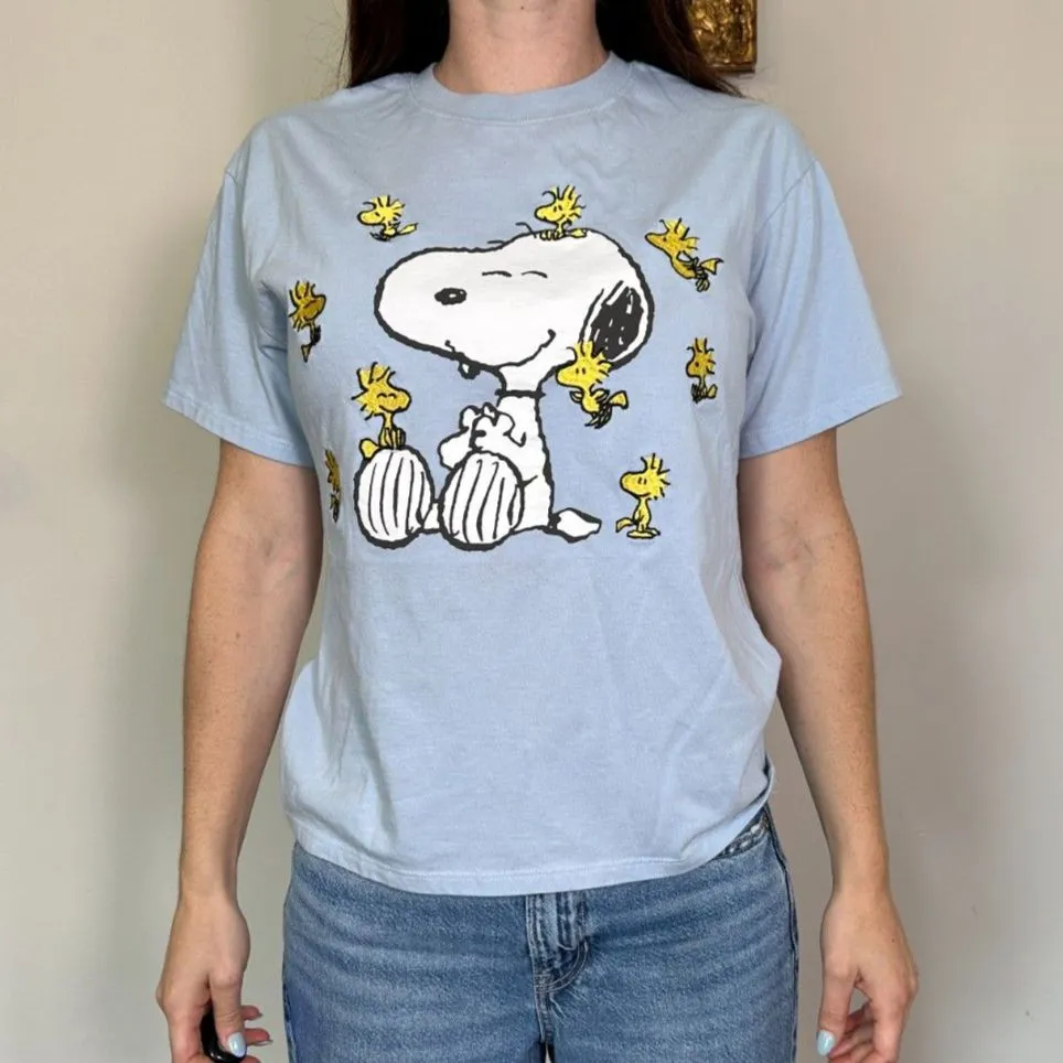 Peanuts Blue T Shirt Size Medium - Image 3