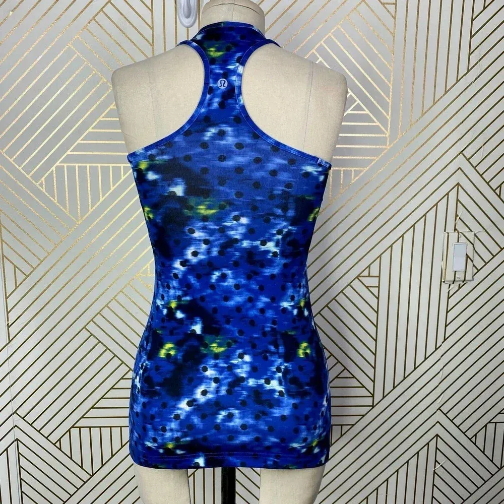 Lululemon Cool Racerback Windy Blooms Print‎ Blue Size 4 - Image 8