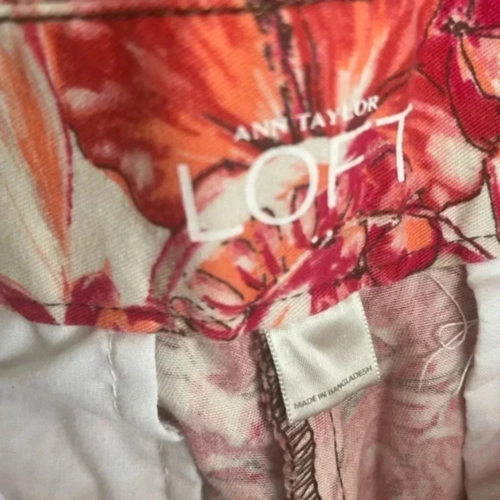 Ann Taylor LOFT Tropical Shorts‎ Vacation Vacay EUC Size 8 - Image 3