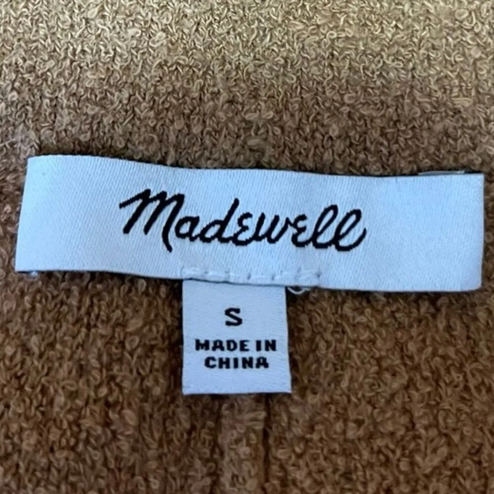 Madewell Holmdem Women's Brown Elastic Waist Pull On Pockets Sweater Shorts S - Image 4