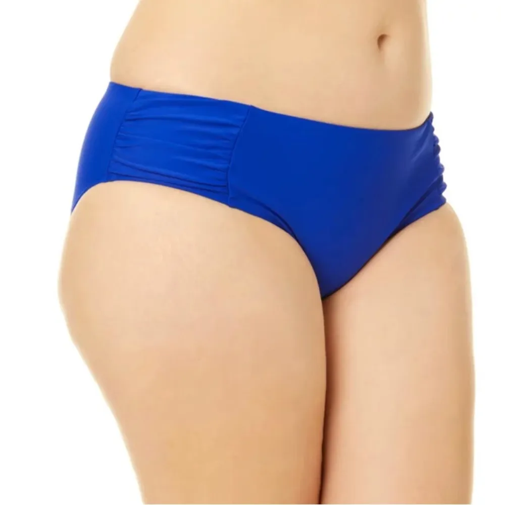 New Time and Tru Women’s Plus Royal Blue Mid Rise Bikini Bottoms 3X - Image 2