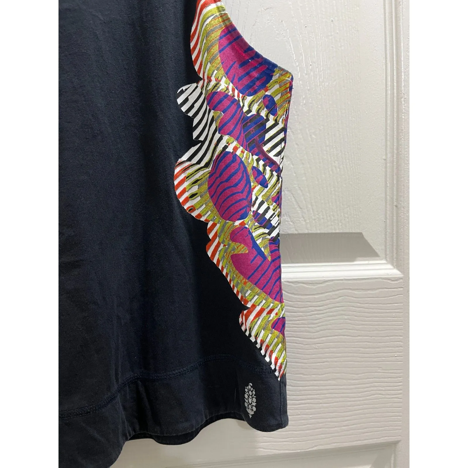 Free People Movement Inhale Tank Top Black Size XS Oversized (Rare) Graphic - Image 11