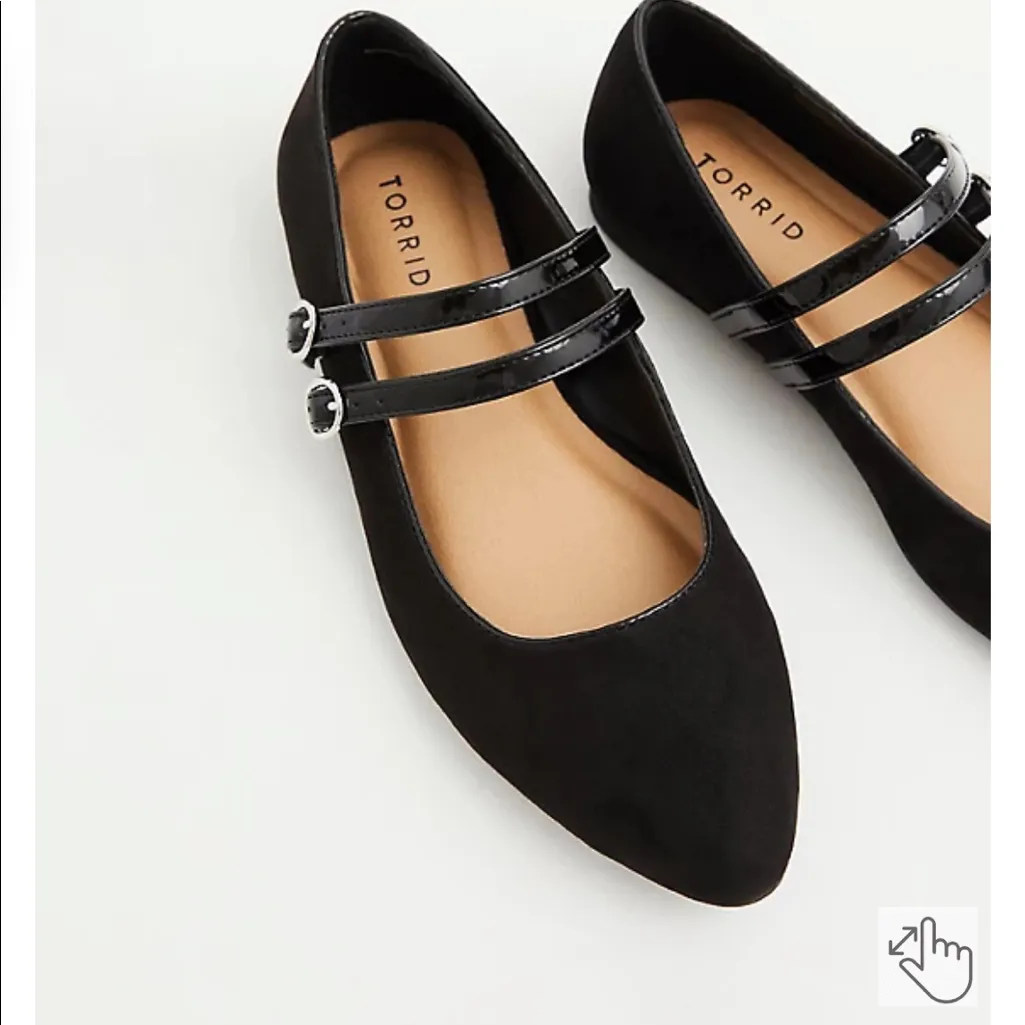 Size 7WW‎ Double Strap Mary Jane Flat - Image 4