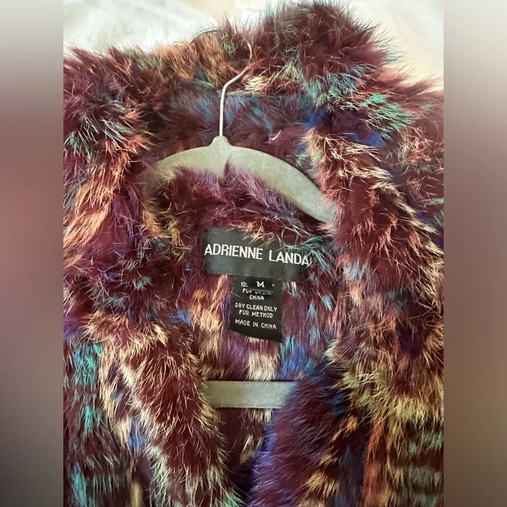 Like new condition Adrienne Landau Rabbit Fur Coat. - Image 9
