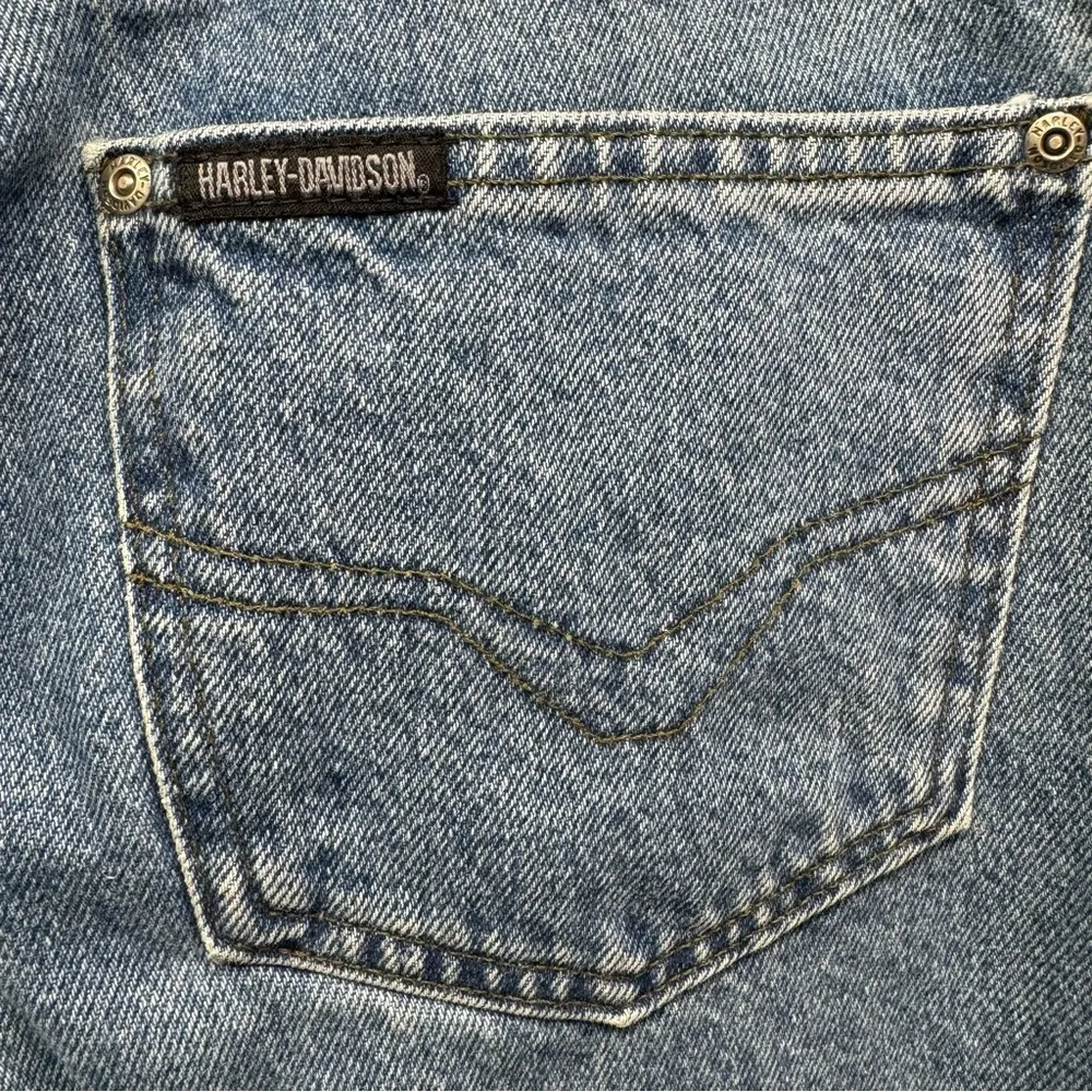 Harley Davidson Vintage 90’s Y2K Classic High Waist Denim Jeans Bikercore Blue Size 8 - Image 5