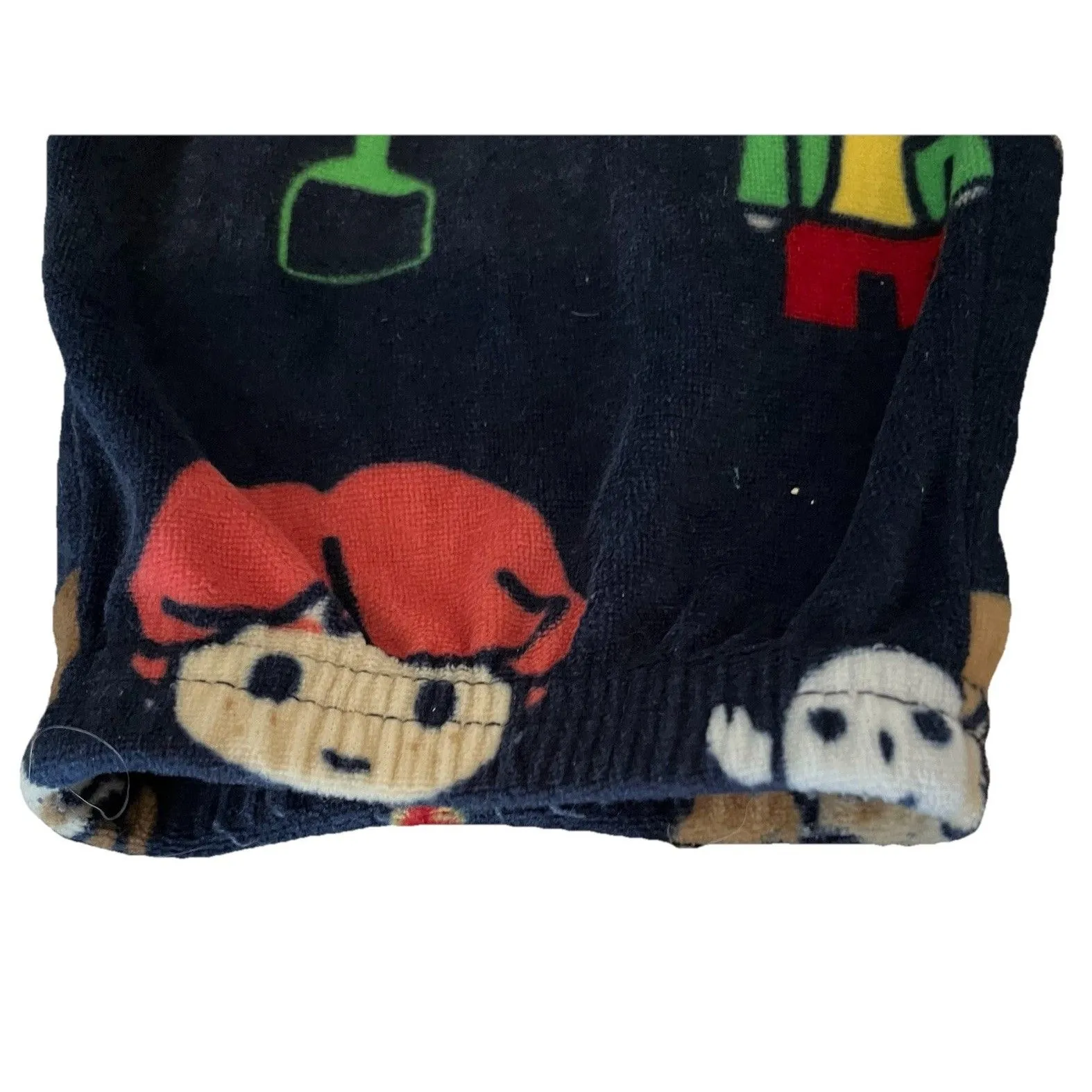 Harry Potter Pajama Pants Women's M Chibi Navy Fleece Jogger Sleepwear Lounge - Image 6