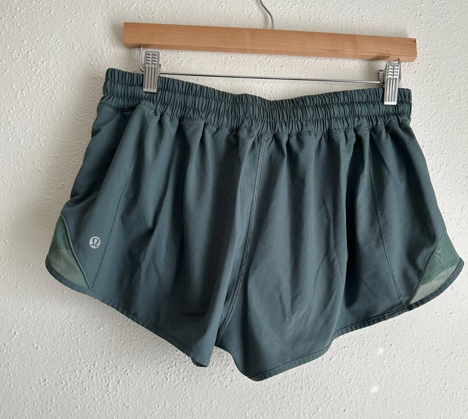 Hotty Hot Shorts 2.5” Low Rise Size 12 in Dark Forest Green Gray - Image 5