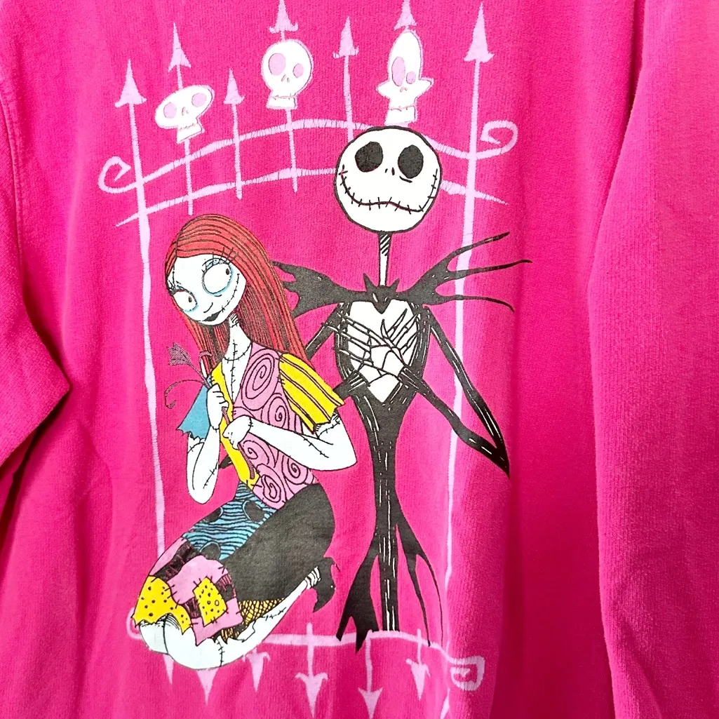 Vintage Y2K Disney Store The Nightmare Before Christmas Crewneck Sweatshirt XL - Image 3
