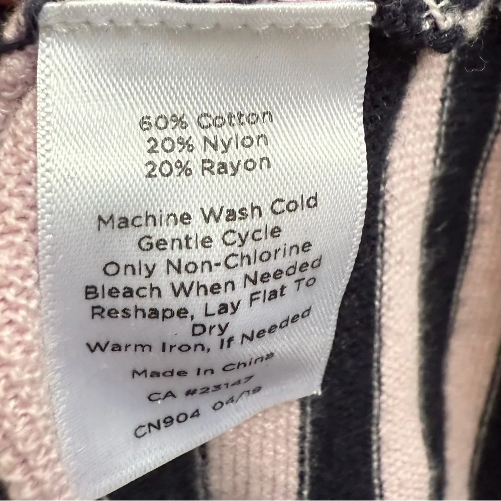 Talbots LINK STITCH SWEATER stripe top Size M - Image 6