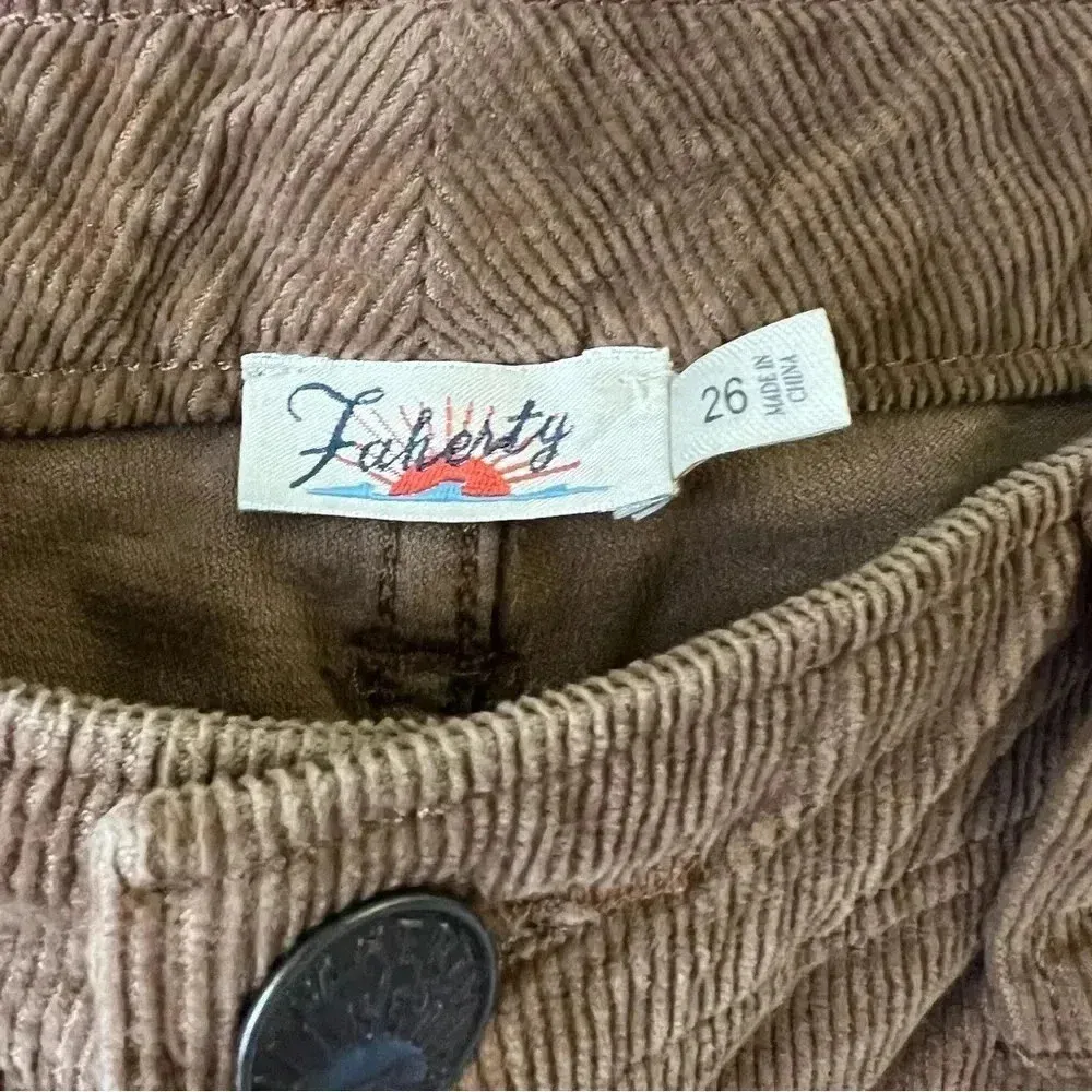 Faherty Julianne dyed corduroy straight leg pants jeans 26 academia norm fall - Image 5