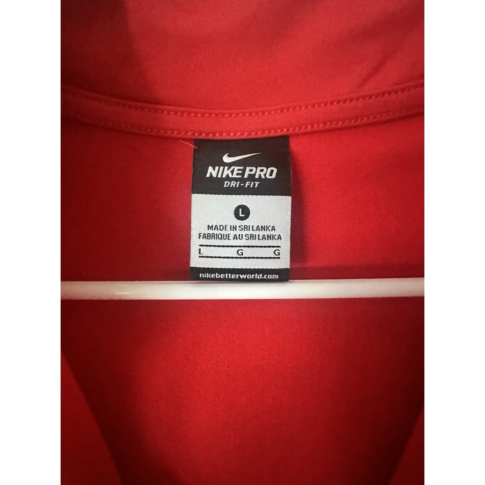 Nike Womens 3/4 Zip Red Track Jacket Size Large‎ - Image 6