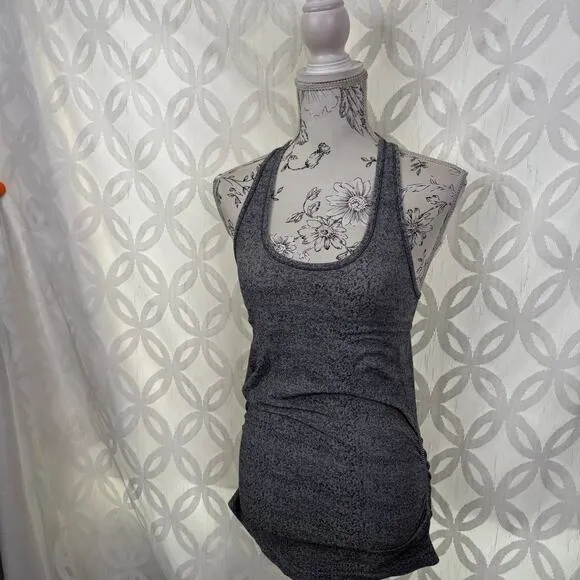 Athleta Norwegian Grey Speedlight Heather Tank Top Racerback Ruched‎ Size XS - Image 6