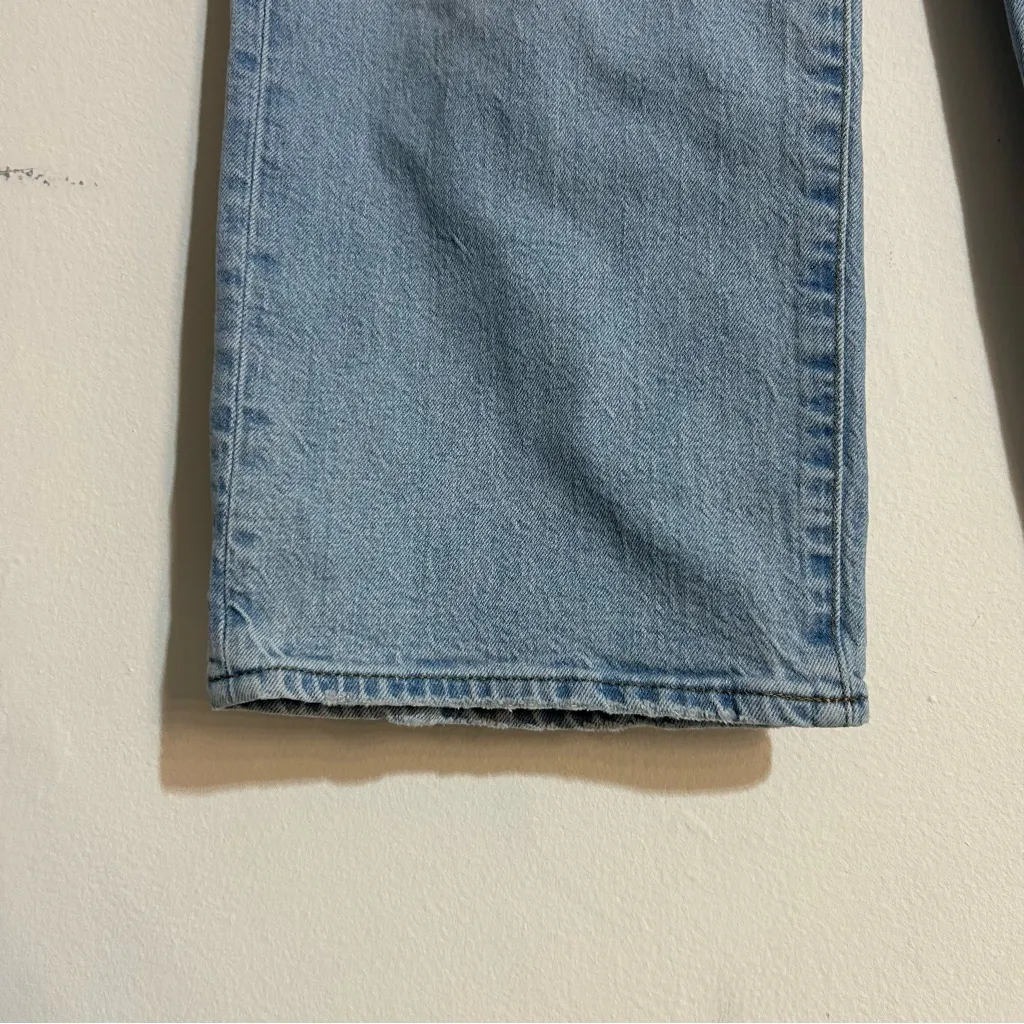 J. Crew Sailor Slim Wide-Leg Jeans in Clear Skies Wash Size 29 Petite - Image 6