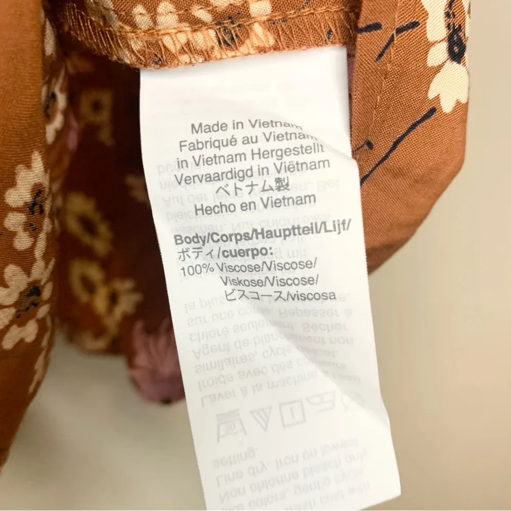 Madewell Novel Tie-Front Top in Hillside Daisies Size 3X - Image 10