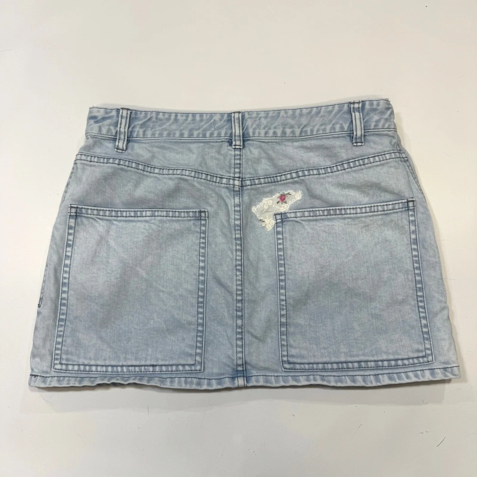 Tibi Light Blue jeans Mini Skirt size 27 - Image 5